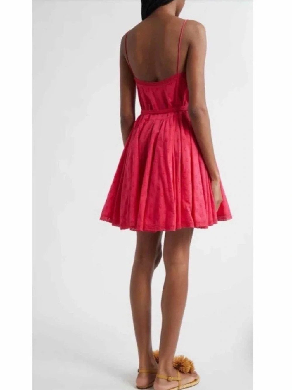 NWT Ulla Johnson | Hot Pink Beatriz Spaghetti Strap Embroidered Mini Dress Sz 10
